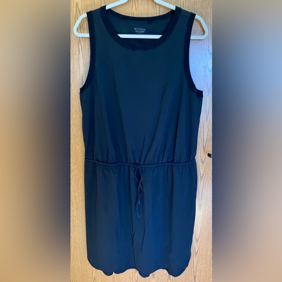 Athleta Dresses & Skirts - EUC athleta rincon black drawstring everyday above knee tankdress l